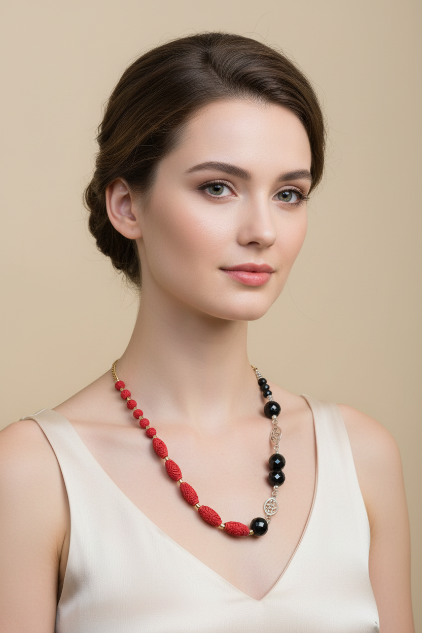Collier Rosa Noir