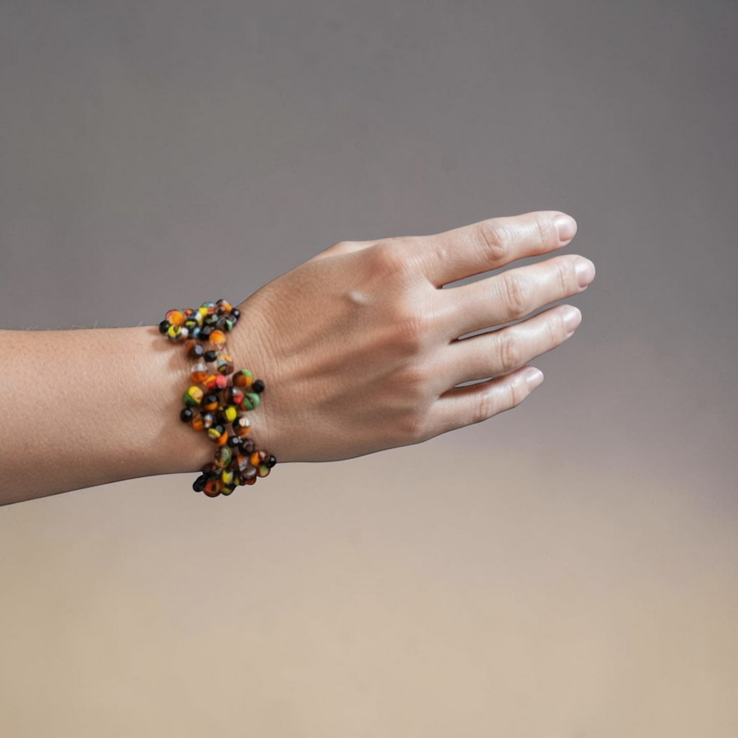 Bracelet Tissé Multicolore Festif