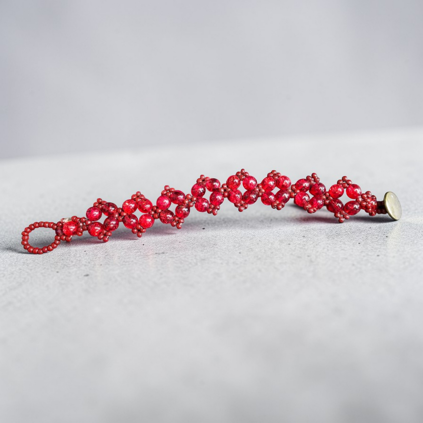 Bracelet Rubis Tissé