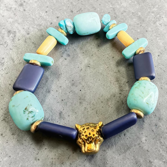 Bracelet Léopard Turquoise