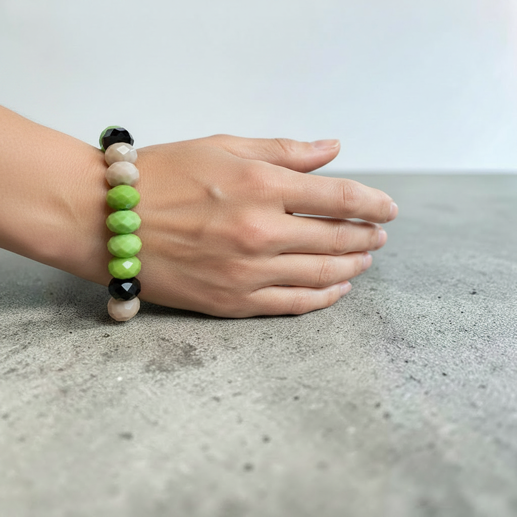 Bracelet Tricolore Vert & Noir