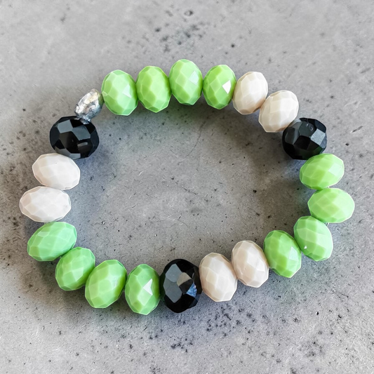 Bracelet Tricolore Vert & Noir
