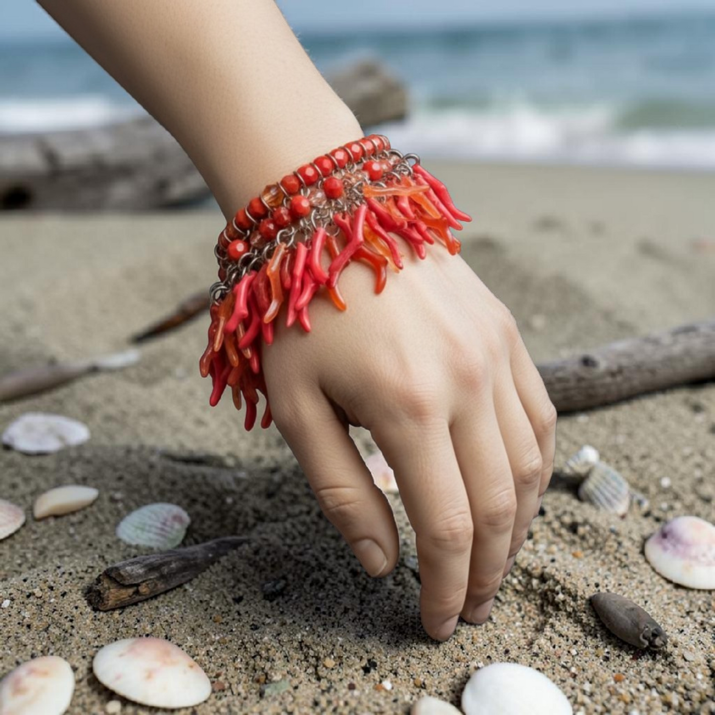 Bracelet Corail des Mers - Rouge